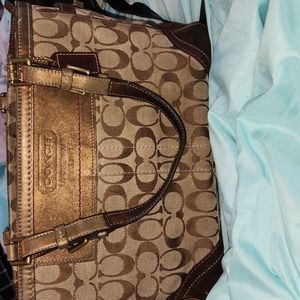 Bronze coach purse